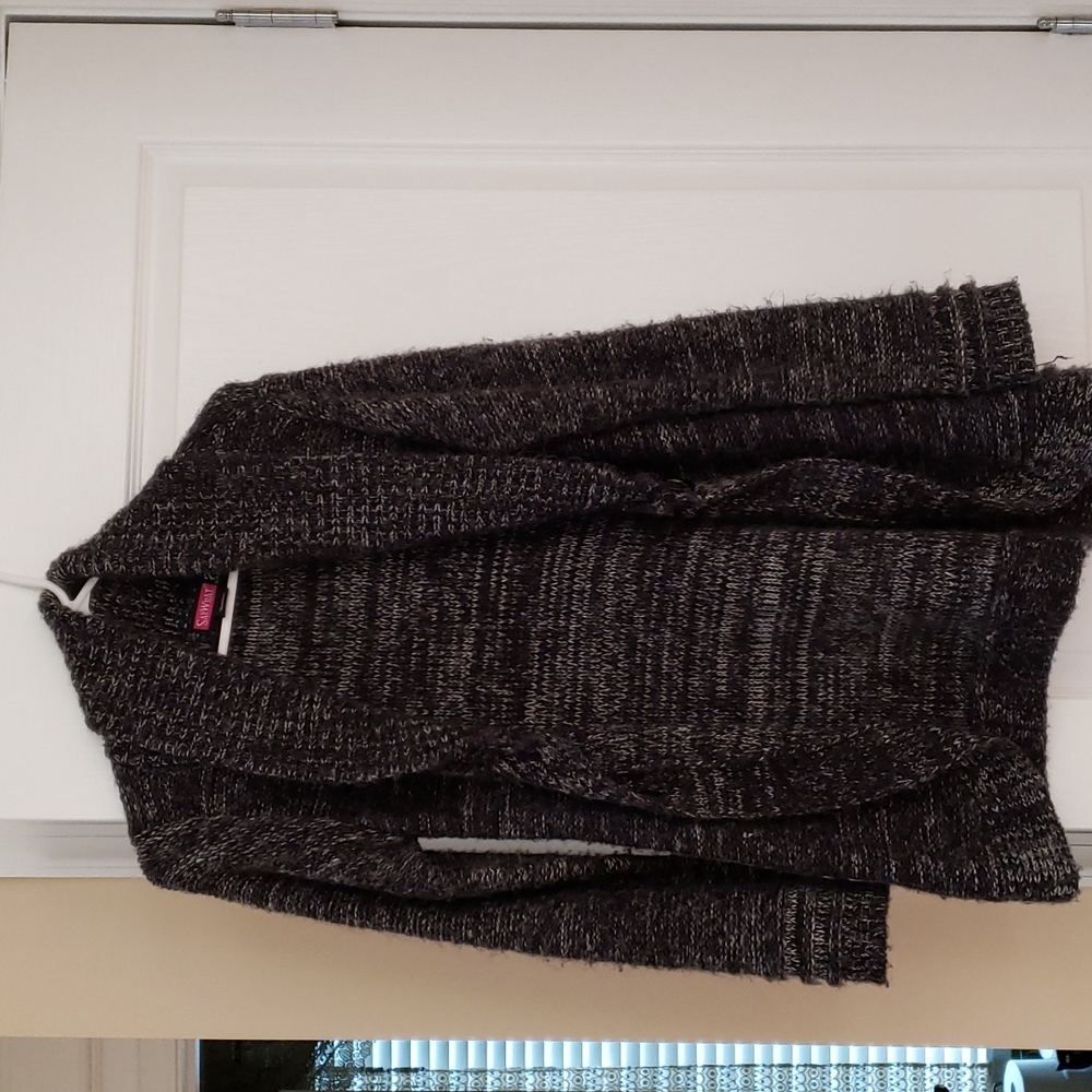 Black with some white long sweater